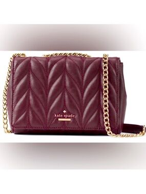 Kate Spade Mini Emelyn Briar Lane Quilted Bag in Deep Plum